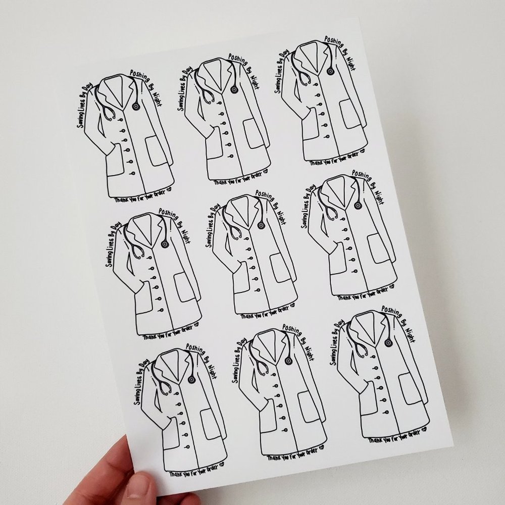 LB061 Poshmark Medical Sticker [Price Firm] - Picture 4 of 8